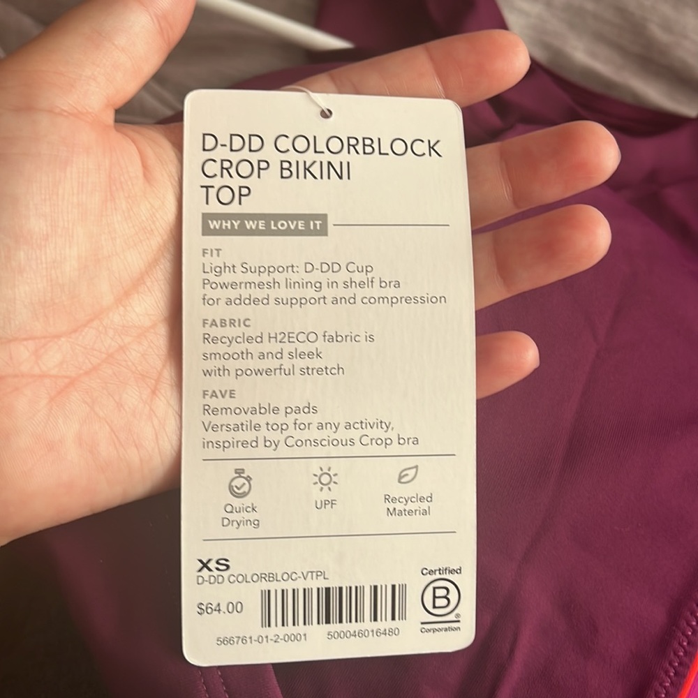 Colorblock crop bikini top - Picture 6 of 9